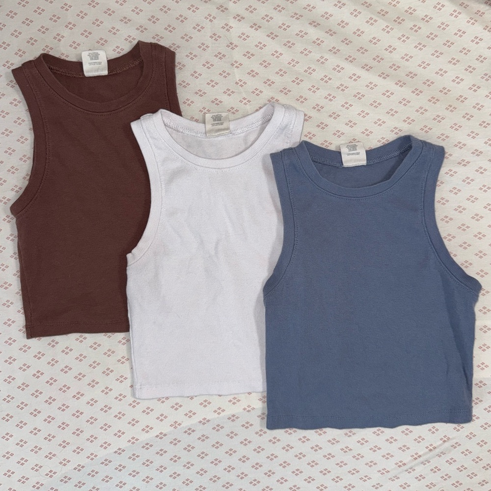 Set of 3 Cropped Tanks from Tilly's
